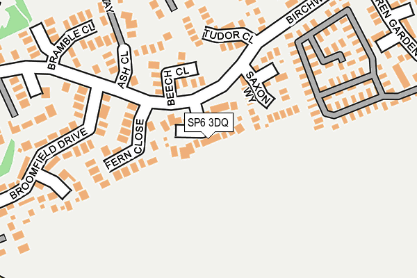 SP6 3DQ map - OS OpenMap – Local (Ordnance Survey)