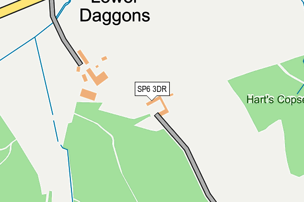 SP6 3DR map - OS OpenMap – Local (Ordnance Survey)