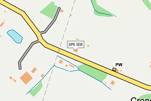 SP6 3EB map - OS OpenMap – Local (Ordnance Survey)