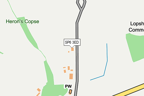 SP6 3ED map - OS OpenMap – Local (Ordnance Survey)