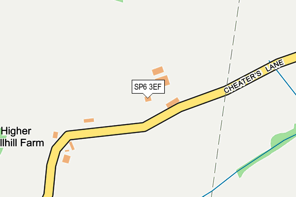 SP6 3EF map - OS OpenMap – Local (Ordnance Survey)