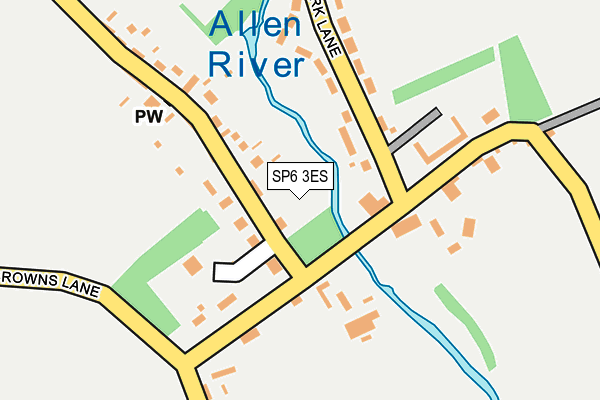 SP6 3ES map - OS OpenMap – Local (Ordnance Survey)