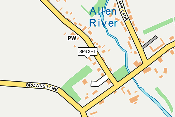 SP6 3ET map - OS OpenMap – Local (Ordnance Survey)