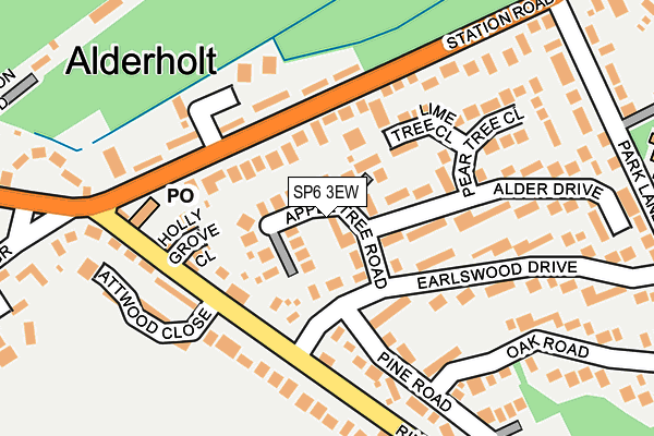 SP6 3EW map - OS OpenMap – Local (Ordnance Survey)