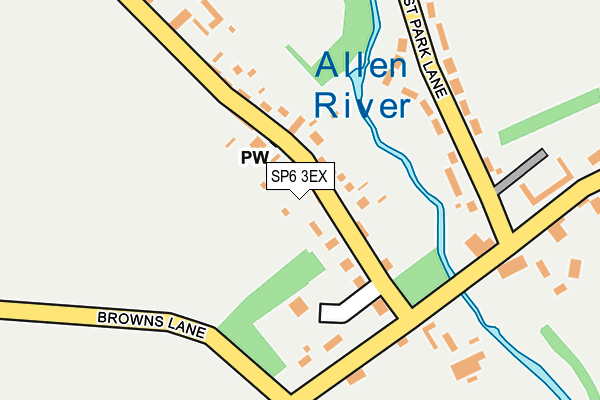 SP6 3EX map - OS OpenMap – Local (Ordnance Survey)