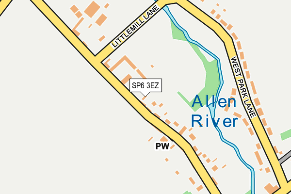 SP6 3EZ map - OS OpenMap – Local (Ordnance Survey)