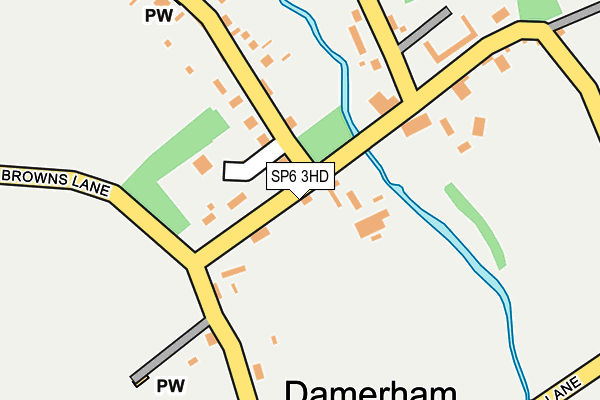 SP6 3HD map - OS OpenMap – Local (Ordnance Survey)