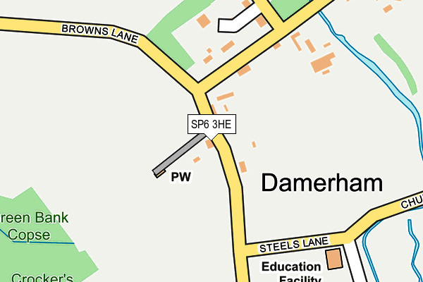 SP6 3HE map - OS OpenMap – Local (Ordnance Survey)