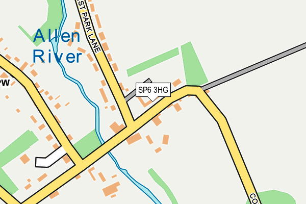 SP6 3HG map - OS OpenMap – Local (Ordnance Survey)