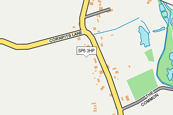 SP6 3HP map - OS OpenMap – Local (Ordnance Survey)