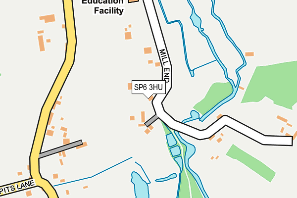 SP6 3HU map - OS OpenMap – Local (Ordnance Survey)