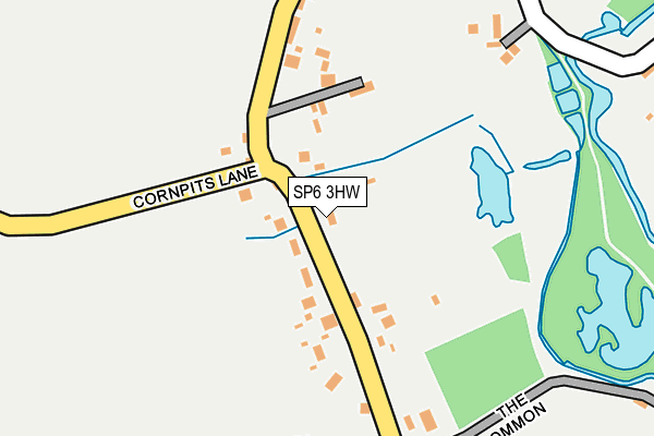 SP6 3HW map - OS OpenMap – Local (Ordnance Survey)