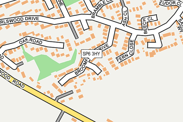 SP6 3HY map - OS OpenMap – Local (Ordnance Survey)