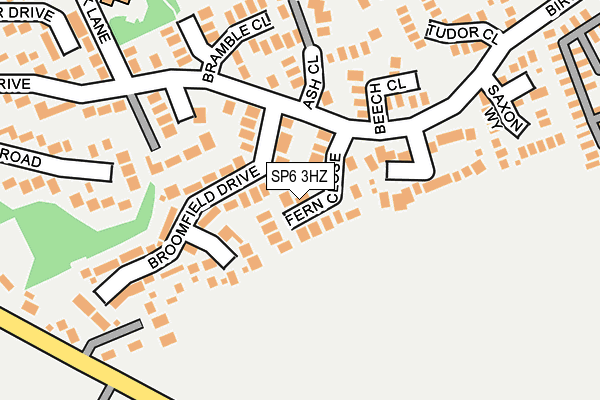 SP6 3HZ map - OS OpenMap – Local (Ordnance Survey)