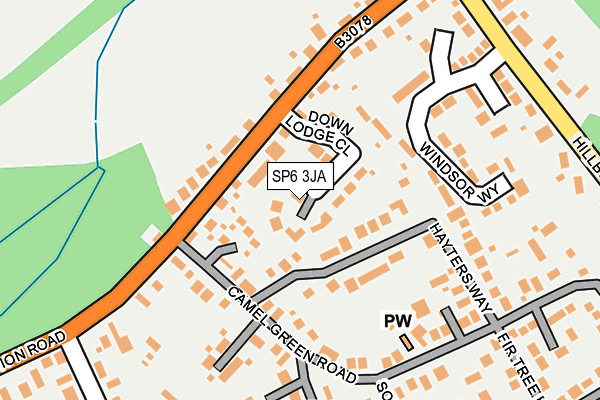 SP6 3JA map - OS OpenMap – Local (Ordnance Survey)