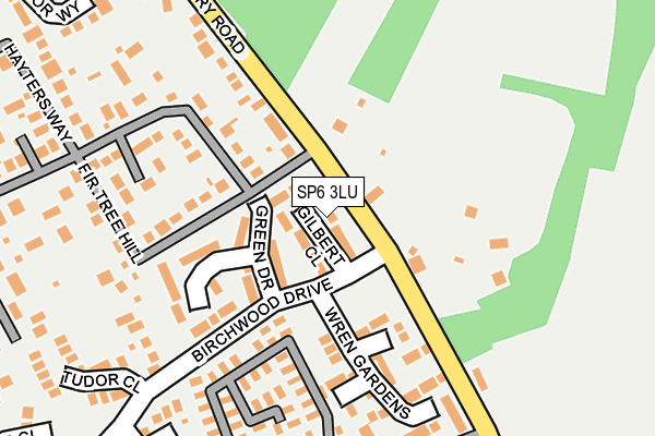 SP6 3LU map - OS OpenMap – Local (Ordnance Survey)