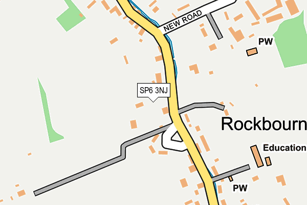SP6 3NJ map - OS OpenMap – Local (Ordnance Survey)