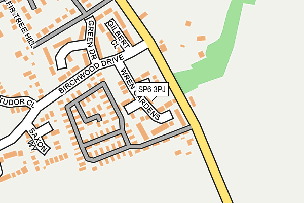 SP6 3PJ map - OS OpenMap – Local (Ordnance Survey)
