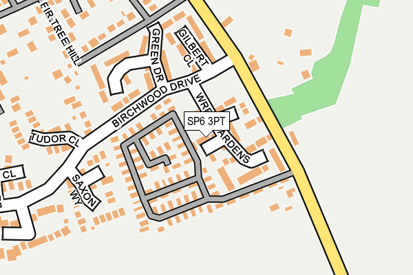 SP6 3PT map - OS OpenMap – Local (Ordnance Survey)