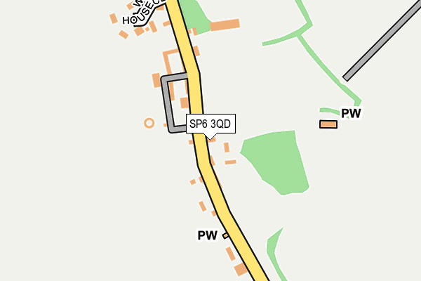 SP6 3QD map - OS OpenMap – Local (Ordnance Survey)