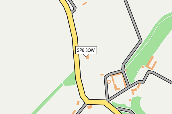 SP6 3QW map - OS OpenMap – Local (Ordnance Survey)