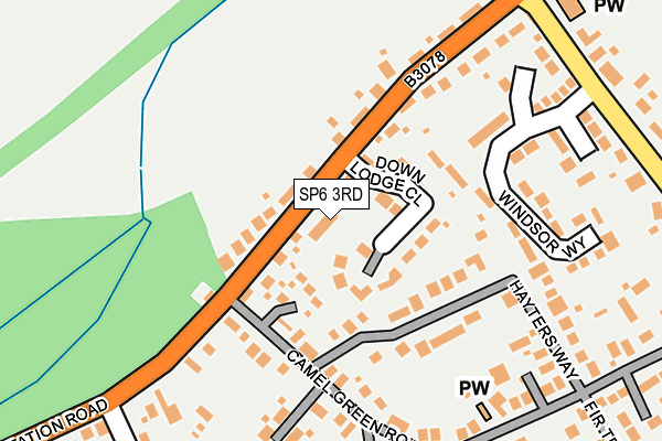 SP6 3RD map - OS OpenMap – Local (Ordnance Survey)