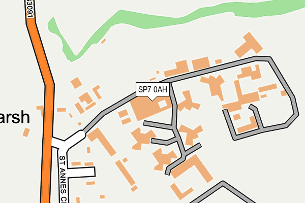 SP7 0AH map - OS OpenMap – Local (Ordnance Survey)