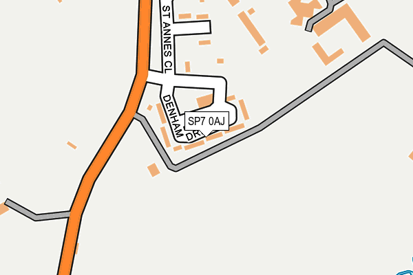 SP7 0AJ map - OS OpenMap – Local (Ordnance Survey)