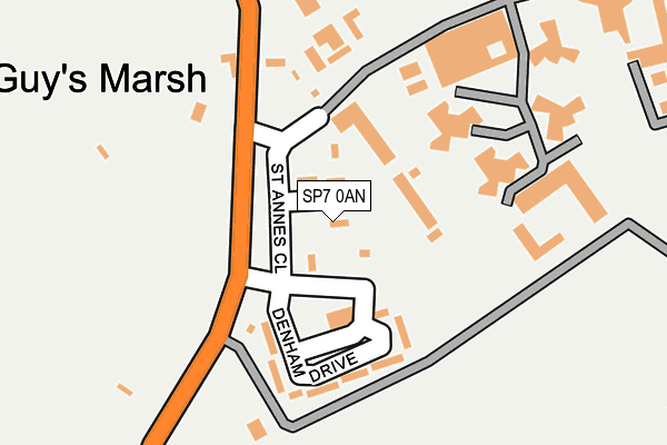 SP7 0AN map - OS OpenMap – Local (Ordnance Survey)