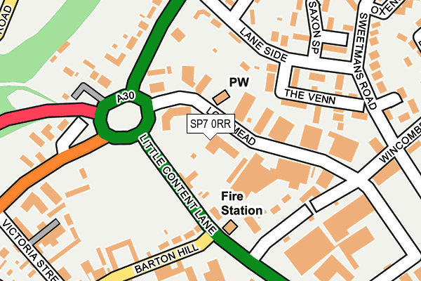 SP7 0RR map - OS OpenMap – Local (Ordnance Survey)