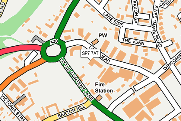 SP7 7AT map - OS OpenMap – Local (Ordnance Survey)