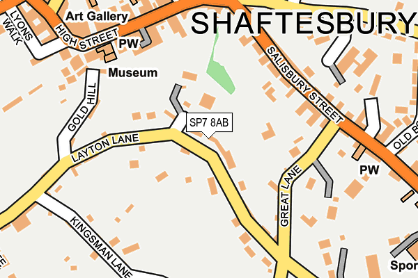 SP7 8AB map - OS OpenMap – Local (Ordnance Survey)