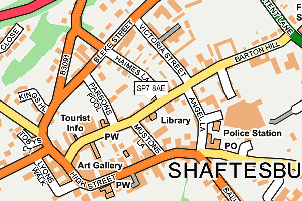 Map of LAWN COURT (MANAGEMENT) SHAFTESBURY COMPANY LIMITED at local scale