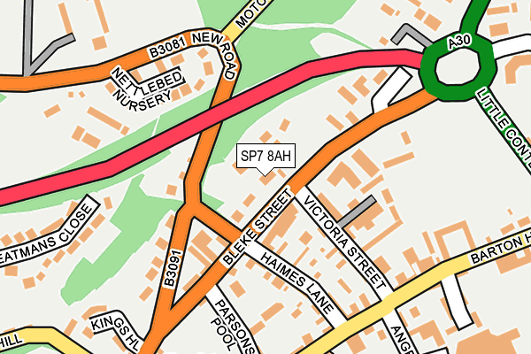 SP7 8AH map - OS OpenMap – Local (Ordnance Survey)