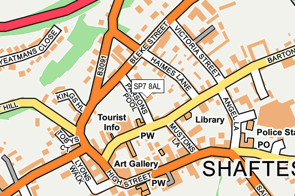 SP7 8AL map - OS OpenMap – Local (Ordnance Survey)