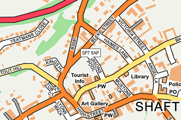 SP7 8AP map - OS OpenMap – Local (Ordnance Survey)