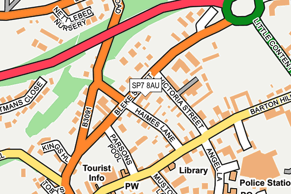 SP7 8AU map - OS OpenMap – Local (Ordnance Survey)