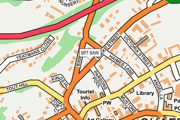 SP7 8AW map - OS OpenMap – Local (Ordnance Survey)