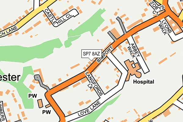 SP7 8AZ map - OS OpenMap – Local (Ordnance Survey)