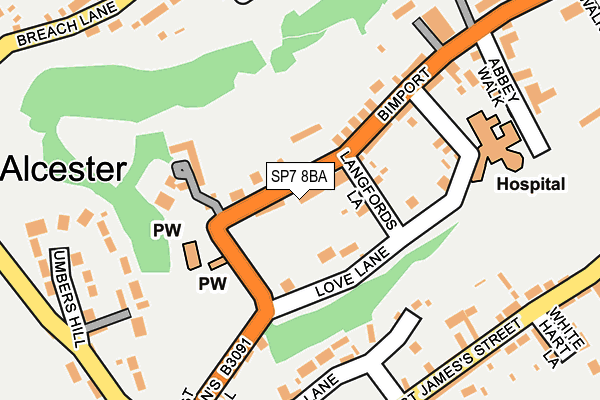 SP7 8BA map - OS OpenMap – Local (Ordnance Survey)