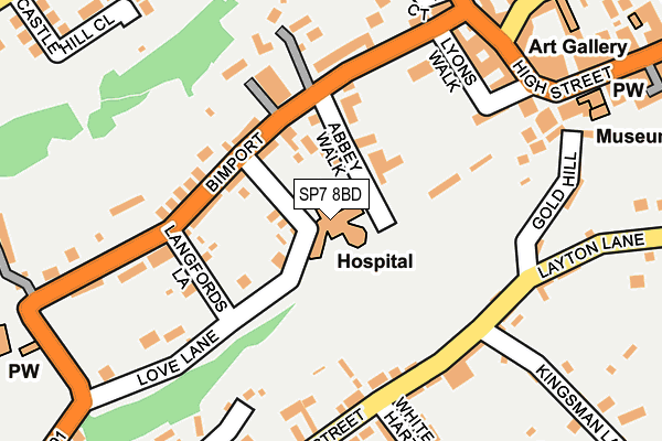 SP7 8BD map - OS OpenMap – Local (Ordnance Survey)