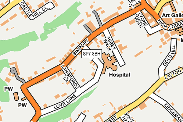 SP7 8BH map - OS OpenMap – Local (Ordnance Survey)