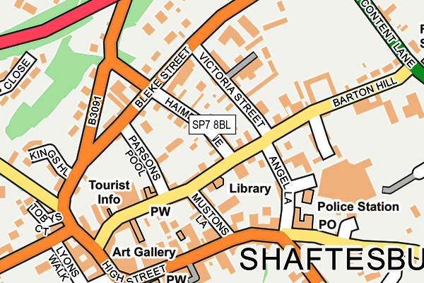 SP7 8BL map - OS OpenMap – Local (Ordnance Survey)