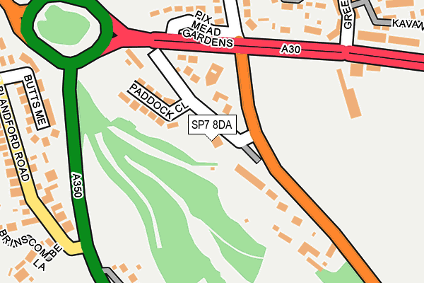 SP7 8DA map - OS OpenMap – Local (Ordnance Survey)