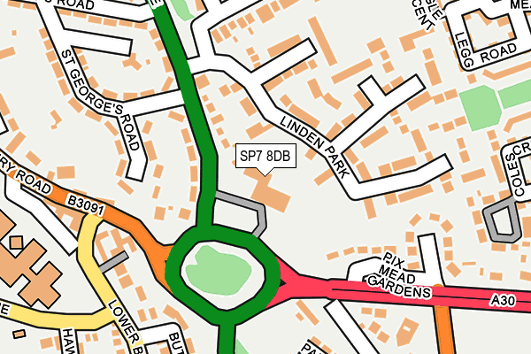 SP7 8DB map - OS OpenMap – Local (Ordnance Survey)