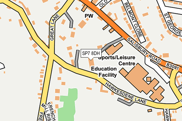 SP7 8DH map - OS OpenMap – Local (Ordnance Survey)