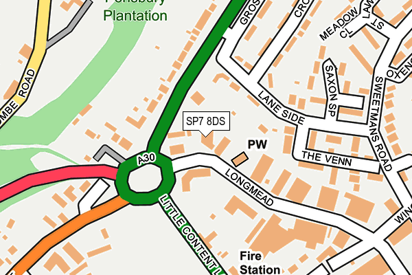 SP7 8DS map - OS OpenMap – Local (Ordnance Survey)