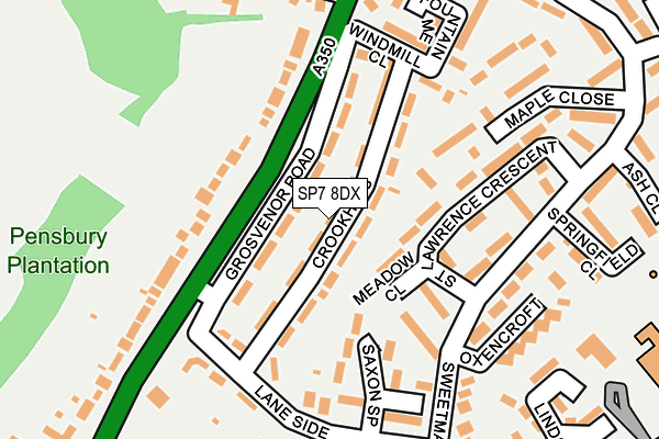 SP7 8DX map - OS OpenMap – Local (Ordnance Survey)