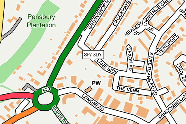 SP7 8DY map - OS OpenMap – Local (Ordnance Survey)