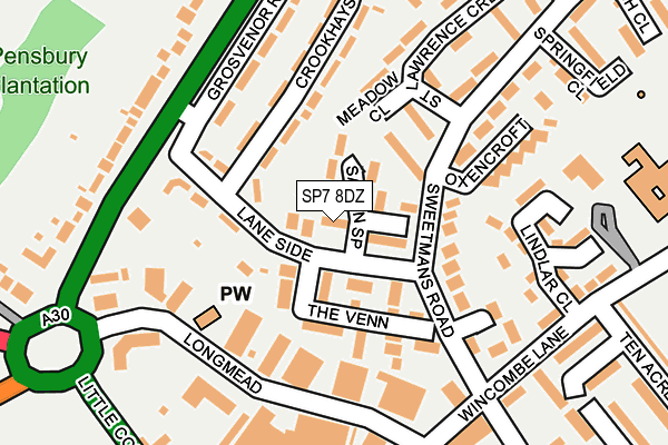 SP7 8DZ map - OS OpenMap – Local (Ordnance Survey)